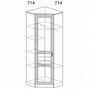 Шкаф для одежды угловой Лира 57 (Яна) в Красноуральске - krasnouralsk.mebel-e96.ru