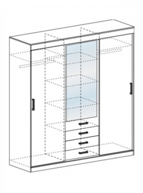 Шкаф-купе Лидер-3М 1700 мм (СтендМ) в Красноуральске - krasnouralsk.mebel-e96.ru