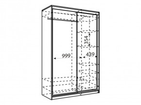 Шкаф-купе Рене 1500 вариант 1 (ЛДСП/ЛДСП) в Красноуральске - krasnouralsk.mebel-e96.ru