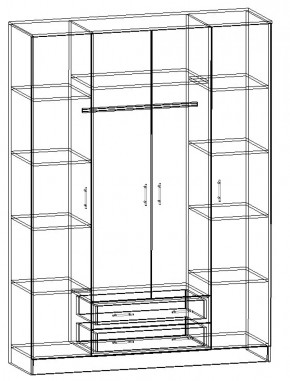 Шкаф 1600 мм София Квадро (Памир) в Красноуральске - krasnouralsk.mebel-e96.ru