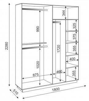 Шкаф 4-х дверный 1800 мм Тиффани М22 (Риннер) в Красноуральске - krasnouralsk.mebel-e96.ru