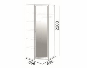 Шкаф угловой Беатрис 896*896 (модуль 1) (Риннер) в Красноуральске - krasnouralsk.mebel-e96.ru