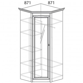 Шкаф угловой Флоренция 641 (Яна) в Красноуральске - krasnouralsk.mebel-e96.ru