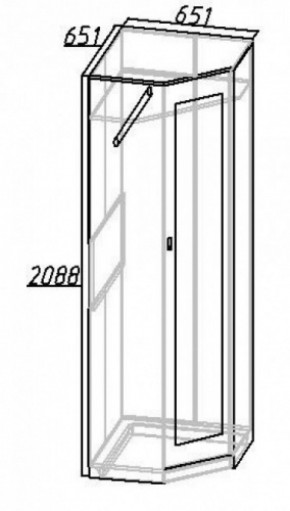 Шкаф угловой Комфорт 1 в Красноуральске - krasnouralsk.mebel-e96.ru