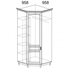 Шкаф угловой Прованс 418 (Яна) в Красноуральске - krasnouralsk.mebel-e96.ru