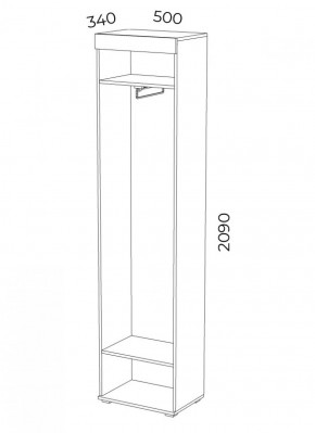 Шкаф ЗШ-5-1-L Зетта в Красноуральске - krasnouralsk.mebel-e96.ru