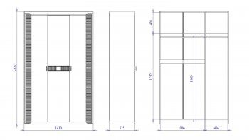 Шкаф 1400 мм 3-дверный Сиде (СБК) в Красноуральске - krasnouralsk.mebel-e96.ru