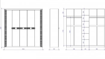 Шкаф 2300 мм 5 дверный Сиде (СБК) в Красноуральске - krasnouralsk.mebel-e96.ru