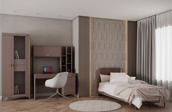 Кровать Сиде 900 мм Мокко (рогожка) (СБК) в Красноуральске - krasnouralsk.mebel-e96.ru