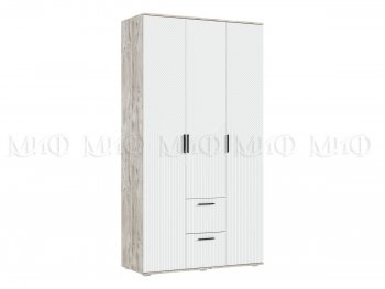 Шкаф 1200 мм Сильвия, дуб юкон/белый (Миф) в Красноуральске - krasnouralsk.mebel-e96.ru