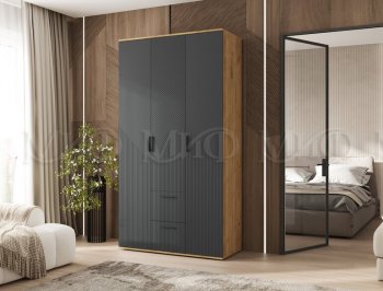 Шкаф 1200 мм Сильвия, крафт/графит (Миф) в Красноуральске - krasnouralsk.mebel-e96.ru