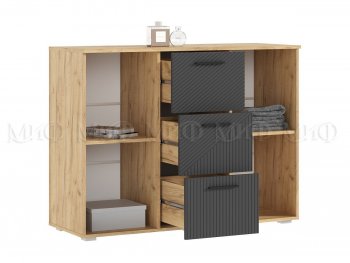 Комод Сильвия, крафт/графит (Миф) в Красноуральске - krasnouralsk.mebel-e96.ru