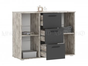 Комод Сильвия, дуб юкон/графит (Миф) в Красноуральске - krasnouralsk.mebel-e96.ru
