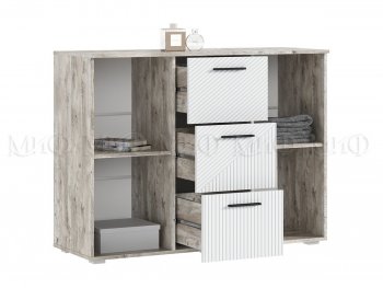 Комод Сильвия, дуб юкон/белый (Миф) в Красноуральске - krasnouralsk.mebel-e96.ru