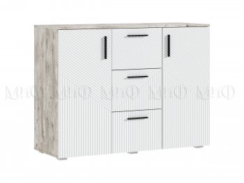 Комод Сильвия, дуб юкон/белый (Миф) в Красноуральске - krasnouralsk.mebel-e96.ru