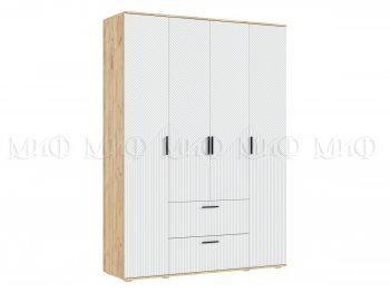 Шкаф 1600 мм Сильвия, крафт/белый (Миф) в Красноуральске - krasnouralsk.mebel-e96.ru
