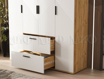 Шкаф 1600 мм Сильвия, крафт/белый (Миф) в Красноуральске - krasnouralsk.mebel-e96.ru