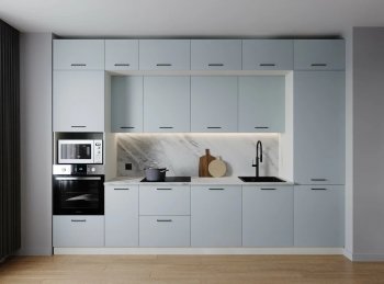 Кухонный гарнитур Смоки 3400 мм МДФ (Санвут) в Красноуральске - krasnouralsk.mebel-e96.ru