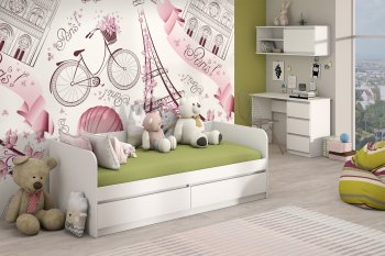Кровать Соната 900 белый (Зарон) в Красноуральске - krasnouralsk.mebel-e96.ru