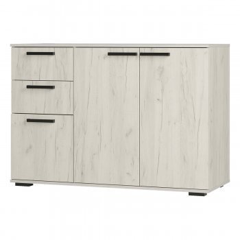 Комод Стандарт 3 NEW крафт белый (БТС) в Красноуральске - krasnouralsk.mebel-e96.ru