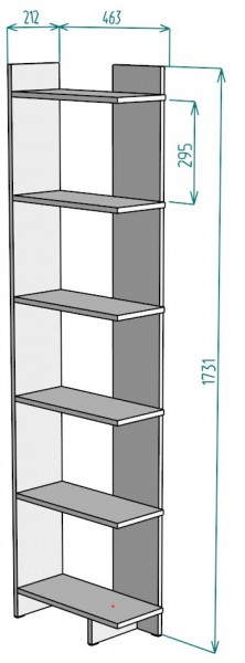 Стеллаж S4 (Белый) в Красноуральске - krasnouralsk.mebel-e96.ru