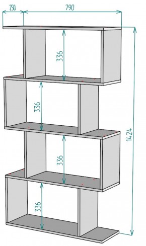 Стеллаж S52 (Белый) в Красноуральске - krasnouralsk.mebel-e96.ru