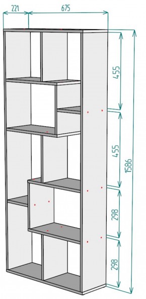 Стеллаж S8 (Белый) в Красноуральске - krasnouralsk.mebel-e96.ru