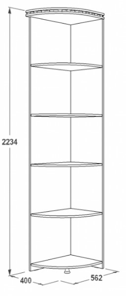 Стеллаж угловой Ольга-13 (400*562) в Красноуральске - krasnouralsk.mebel-e96.ru