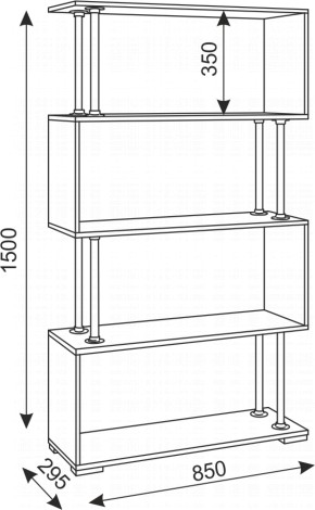 Стеллаж Зигзаг-2 (Риннер) в Красноуральске - krasnouralsk.mebel-e96.ru