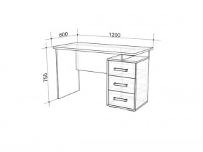 Стол компьютерный Лайт-2 (1200) в Красноуральске - krasnouralsk.mebel-e96.ru