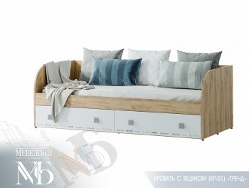 Кровать с ящиками Тренд LIGHT КР-01 (БТС) в Красноуральске - krasnouralsk.mebel-e96.ru | фото
