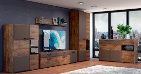 Тумба 3 двери 1500 РИО Смоки Soft touch/Таксус (БМ) в Красноуральске - krasnouralsk.mebel-e96.ru