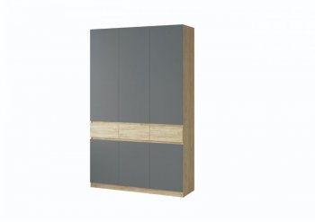 Шкаф 1500 мм Турин крафт/графит (ВВР) в Красноуральске - krasnouralsk.mebel-e96.ru