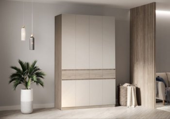 Шкаф 2000 мм Турин ЛДСП крафт серый/кашемир (ВВР) в Красноуральске - krasnouralsk.mebel-e96.ru