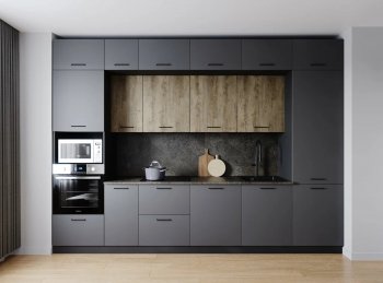 Кухонный гарнитур Умбра 3400 мм МДФ (Санвут) в Красноуральске - krasnouralsk.mebel-e96.ru