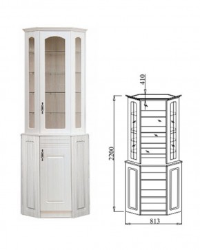 Витрина с зеркалами Венеция В-12 (Мар) в Красноуральске - krasnouralsk.mebel-e96.ru