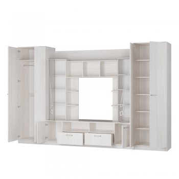 Стенка Венеция ясень белый (БТС) в Красноуральске - krasnouralsk.mebel-e96.ru