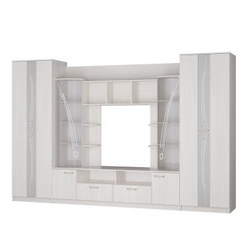 Стенка Венеция ясень белый (БТС) в Красноуральске - krasnouralsk.mebel-e96.ru