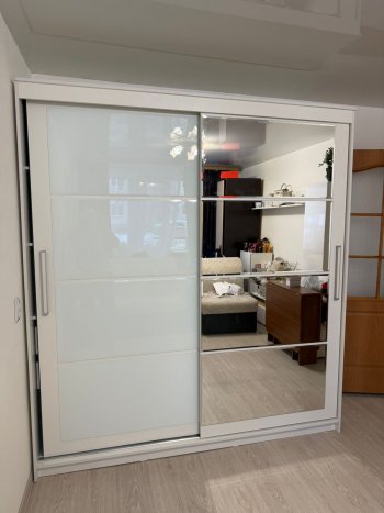 Шкаф-купе Крафт-6 белый ясень 2000 мм (БТС) в Красноуральске - krasnouralsk.mebel-e96.ru