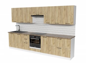 Кухонный гарнитур Янтарь 3000 мм (Герда) в Красноуральске - krasnouralsk.mebel-e96.ru